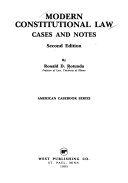 Modern constitutional law : cases and notes /