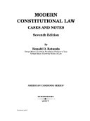 Modern constitutional law : cases and notes /