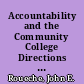 Accountability and the Community College Directions for the 70's /
