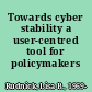 Towards cyber stability a user-centred tool for policymakers /