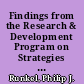 Findings from the Research & Development Program on Strategies of Organizational Change at CEPM-CASEA