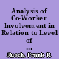 Analysis of Co-Worker Involvement in Relation to Level of Disability versus Placement Approach among Supported Employees