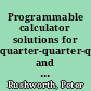 Programmable calculator solutions for quarter-quarter-quarter and latitude-longitude determinations /