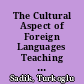 The Cultural Aspect of Foreign Languages Teaching at Primary School in Turkey