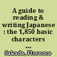 A guide to reading & writing Japanese : the 1,850 basic characters and the kana syllabaries.
