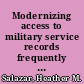 Modernizing access to military service records frequently asked questions /