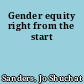Gender equity right from the start