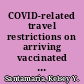 COVID-related travel restrictions on arriving vaccinated and unvaccinated foreign nationals with valid documents