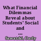 What Financial Dilemmas Reveal about Students' Social and Mathematical Understanding /