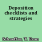 Deposition checklists and strategies
