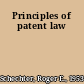 Principles of patent law