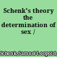 Schenk's theory the determination of sex /