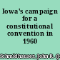 Iowa's campaign for a constitutional convention in 1960