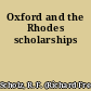 Oxford and the Rhodes scholarships
