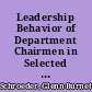 Leadership Behavior of Department Chairmen in Selected State Institutions of Higher Education
