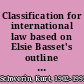 Classification for international law based on Elsie Basset's outline of topic headings for books on international law and relations, in classified form, and expanded /