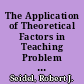 The Application of Theoretical Factors in Teaching Problem Solving by Programed Instruction. HumRRO-TR-68-4