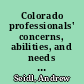 Colorado professionals' concerns, abilities, and needs for land use planning /