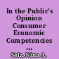 In the Public's Opinion Consumer Economic Competencies for the School /
