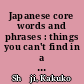 Japanese core words and phrases : things you can't find in a dictionary /