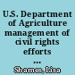 U.S. Department of Agriculture management of civil rights efforts continues to be deficient despite years of attention : testimony before the Subcommittee on Government Management, Organization, and Procurement, Committee on Oversight and Government Reform, House of Representatives /