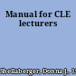 Manual for CLE lecturers