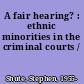 A fair hearing? : ethnic minorities in the criminal courts /