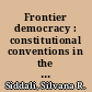 Frontier democracy : constitutional conventions in the Old Northwest /