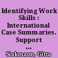 Identifying Work Skills : International Case Summaries. Support Document /