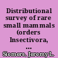 Distributional survey of rare small mammals (orders Insectivora, Chiroptera, and Rodentia) in Colorado year two /
