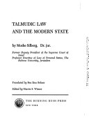 Talmudic law and the modern state /