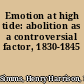 Emotion at high tide: abolition as a controversial factor, 1830-1845
