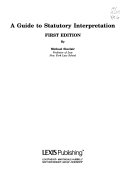Guide to statutory interpretation /