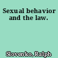 Sexual behavior and the law.