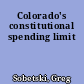 Colorado's constitutional spending limit