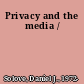 Privacy and the media /