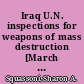 Iraq U.N. inspections for weapons of mass destruction [March 13, 2003] /