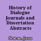 History of Dialogue Journals and Dissertation Abstracts