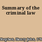 Summary of the criminal law