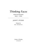 Thinking faces : photographs, 1953-1979 /