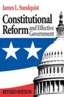 Constitutional reform and effective government /
