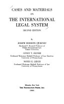 Cases and materials on the international legal system /