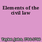 Elements of the civil law
