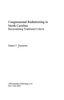 Congressional redistricting in North Carolina : reconsidering traditional criteria /
