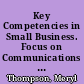 Key Competencies in Small Business. Focus on Communications and Maths