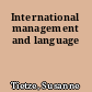 International management and language