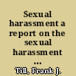 Sexual harassment a report on the sexual harassment of students /