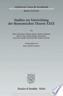 Die Entwicklung der Raumwirtschaftslehre von ihren Anfängen bis in die Gegenwart. : Studien zur Entwicklung der ökonomischen Theorie XXIX.