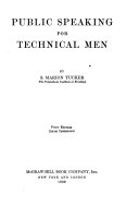 Public speaking for technical men /