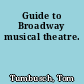 Guide to Broadway musical theatre.